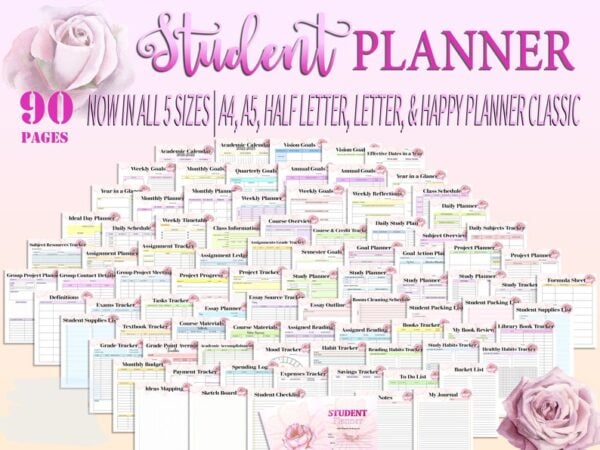 Student Planner Printable School Digital Download Lesson Back to School Teaching Planner Nurse Nursing Medical Elementary Middle High School