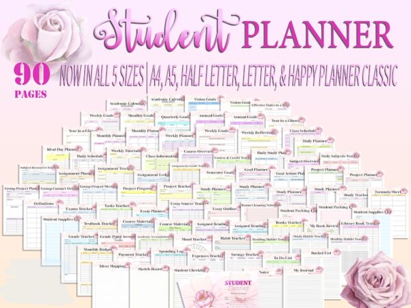 Student Planner Printable School Digital Download Lessons Student Teaching Planner Nurse Nursing Medical Elementary Middle High School