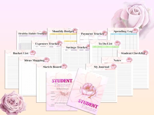 Student Planner Printable School Digital Download Lessons Student Teaching Planner Nurse Nursing Medical Elementary Middle High School - Image 3