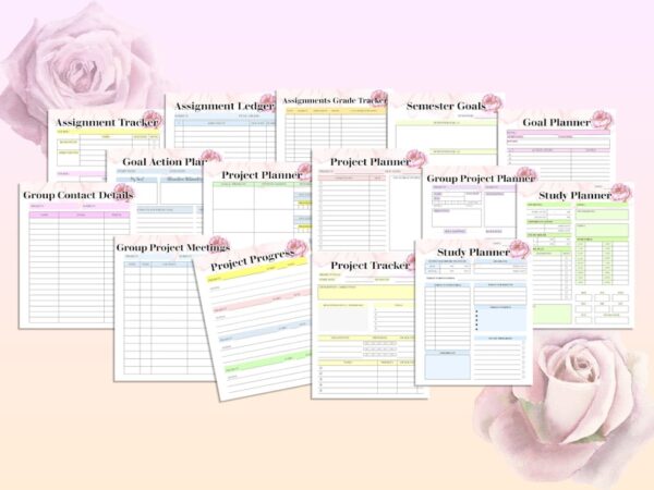 Student Planner Printable School Digital Download Lessons Student Teaching Planner Nurse Nursing Medical Elementary Middle High School - Image 2