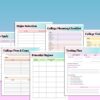 College Planning Checklist Printable Planner College Visit Student Digital Download Lessons Courses Application Graduation Physical Academic - Image 6