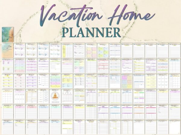 Vacation Planner Planning Journal Hotel Mountain Beach Cruise Island Printable Digital Download Travel Budget Trip Classic Happy PDF - Image 2