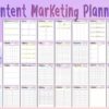 Content Marketing Planner Social Media Marketing Printable Business Instagram Facebook YouTube Posts Campaigns Funnels Digital Download - Image 2