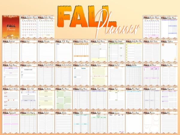 Fall Planner Halloween Planner Printable Holiday Autumn Digital Download Gift Menu Fall Binder Classic Happy PDF Inserts A4 A5 Letter Half - Image 6