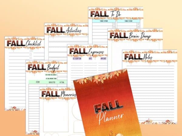 Fall Planner Halloween Planner Printable Holiday Autumn Digital Download Gift Menu Fall Binder Classic Happy PDF Inserts A4 A5 Letter Half - Image 5