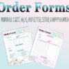 EDITABLE Order Form Template Etsy Shop Store Digital Crafters Jewelry Craft Small Business Printable Planner Insert Happy Printable Half
