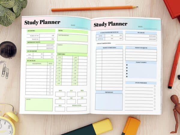 Study Planner Assignment Academic College Homework Printable Student Digital Download Lessons Courses Studies Exam Prep High School - Image 2