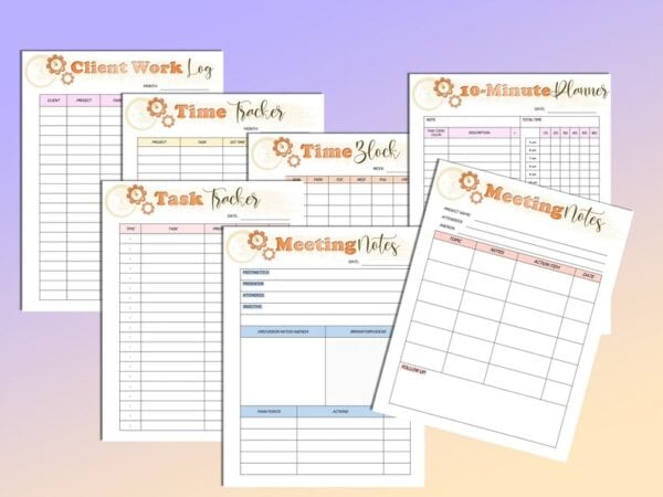 Time Management Planner Printable Pomodoro Goals Time Tracker Digital Download Year End Review Time Blocking Organization Productivity Daily - Image 6