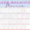 Life Balance Planner Self Care Self Improvement Journal Personal Development Goal Setting Printable Digital Download Binder Classic Happy PD - Image 7
