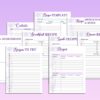Meal Planner Printable Food Inventory Monthly Weekly Digital Menu Recipe Grocery Book Planner Breakfast Lunch Dinner Kitchen Refrigerator - Image 2