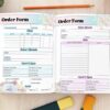 EDITABLE Order Form Template Etsy Shop Store Digital Crafters Jewelry Craft Small Business Printable Planner Insert Happy Printable Half - Image 2