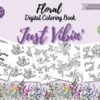 Digital Coloring Book Printable Digital Download Floral Bloom Inspirational Ipad Procreate Motivational Pages For Adults Kids Teens - Image 3