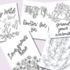 Digital Coloring Book Printable Digital Download Floral Bloom Inspirational Ipad Procreate Motivational Pages For Adults Kids Teens - Image 2