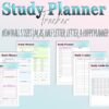 Study Planner Assignment Academic College Homework Printable Student Digital Download Lessons Courses Studies Exam Prep High School