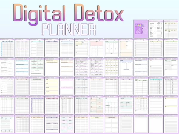 Digital Detox Diaries Workbook Journal Self Reflection Planner Self Assessment Digital Free Printable Mental Health Social Media Detox - Image 2