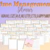 Time Management Planner Printable Pomodoro Goals Time Tracker Digital Download Year End Review Time Blocking Organization Productivity Daily