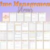 Time Management Planner Printable Pomodoro Goals Time Tracker Digital Download Year End Review Time Blocking Organization Productivity Daily - Image 2