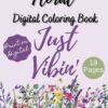 Digital Coloring Book Printable Digital Download Floral Bloom Inspirational Ipad Procreate Motivational Pages For Adults Kids Teens