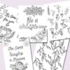 Digital Coloring Book Printable Digital Download Floral Bloom Inspirational Ipad Procreate Motivational Pages For Adults Kids Teens - Image 5