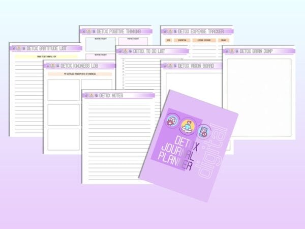 Digital Detox Diaries Workbook Journal Self Reflection Planner Self Assessment Digital Free Printable Mental Health Social Media Detox - Image 3