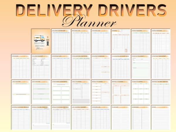 Delivery Driver Bus Truck Planner Mailman Delivery Person UPS Fedex USPS Amazon Food Grocery Printable Solopreneur Digital Download - Image 7