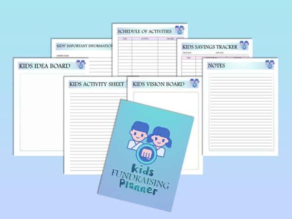 Kids Fundraising Planner Digital Download Sponsorship Fundraiser Organizing Goal Budget Checklist Expense Tracker Classic Happy PDF Inserts - Image 5