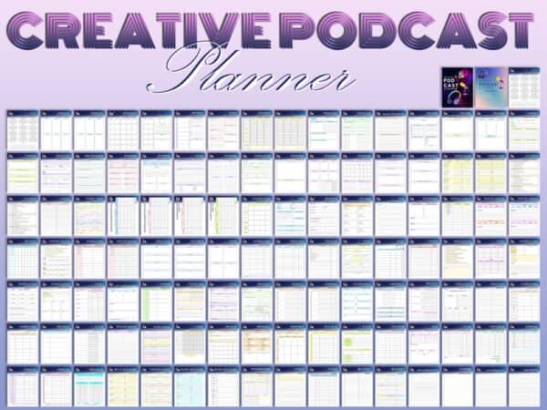 Creative Podcast Planner Social Media Podcast Content Episodes Tracker Goal Launch Interviews Printable Business Digital Download Marketing - Image 2