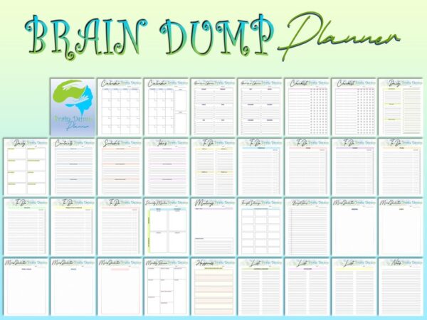 Productivity Planner Brain Dump  Printable Thoughts Organizer Chaos Tracker Digital Download Challenge Project Planner Classic Happy PDF - Image 7