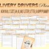 Delivery Driver Bus Truck Planner Mailman Delivery Person UPS Fedex USPS Amazon Food Grocery Printable Solopreneur Digital Download