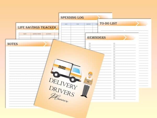 Delivery Driver Bus Truck Planner Mailman Delivery Person UPS Fedex USPS Amazon Food Grocery Printable Solopreneur Digital Download - Image 5