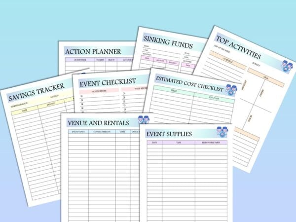 Kids Fundraising Planner Digital Download Sponsorship Fundraiser Organizing Goal Budget Checklist Expense Tracker Classic Happy PDF Inserts - Image 2