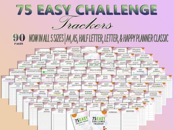 75 Soft Easy Challenge Tracker for Weight Loss