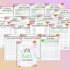 75 Soft, Hard Medium and Easy Challenge Tracker Bundle TikTok Weight Loss Journal Lifestyle Planner Workout Fitness Printable Digital Self - Image 3