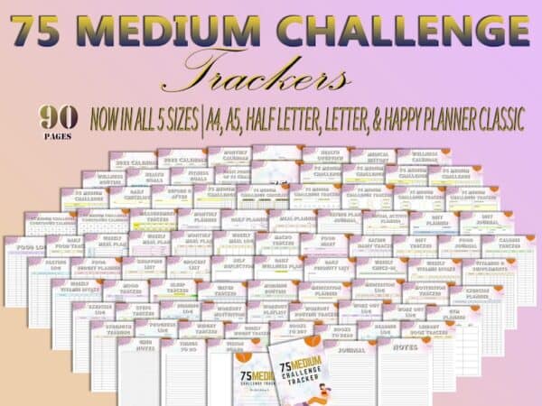 75 Medium Challenge Tracker for Weight Loss