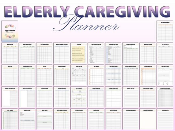 CareGiver Planner Elderly Caregiving Planner Elder Care Home Care Senior Care Home Health Care Digital Download Classic Happy PDF Inserts - Image 7