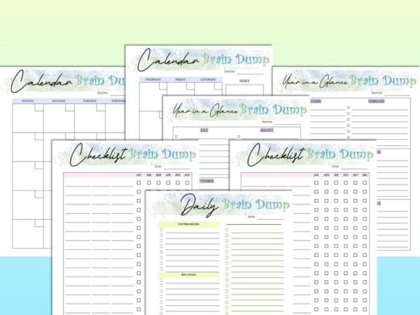 Productivity Planner Brain Dump  Printable Thoughts Organizer Chaos Tracker Digital Download Challenge Project Planner Classic Happy PDF - Image 2