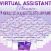 Virtual Assistant Planner Contract Side Hustle Freelance VA Social Media Portfolio Printable Solopreneur Digital Work from Home Small Busnss