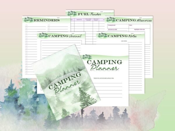 Camping Planner Travel Journal Vacation Girls Camp Boys Camp Summer Campout Printable Digital Download Travel Budget Trip Planner Classic - Image 6