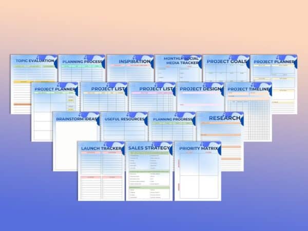 Online Course Creation Planner Printable Course Creator Workbook Online Coaching Digital Product Download Course Promotion Home Business - Image 2