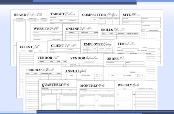 Work from Home Planner Printable Daily Work Planner Home Business Tracker Digital Download Classic Happy PDF Inserts A4 A5 Letter Half - Image 2