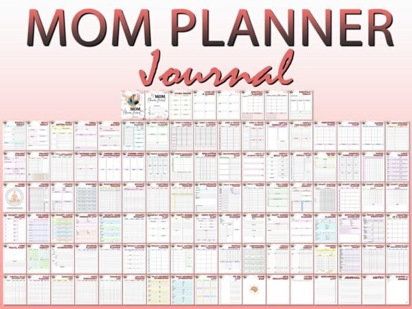 Mom Planner Journal Printable Mother Mother's Day Home Management Digital Download Baby Planner Household Mommy Classic Happy PDF - Image 7