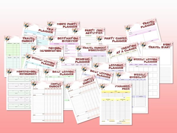 Mom Planner Journal Printable Mother Mother's Day Home Management Digital Download Baby Planner Household Mommy Classic Happy PDF - Image 6