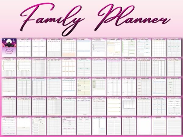 Ultimate Family Life Planner Printable Home Management Digital Download Newlywed Gift Household Chores Schedule Maintenance Mommy Classic - Image 2