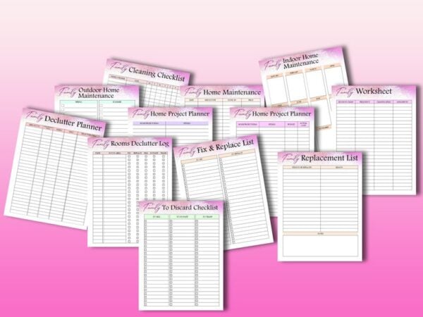 Ultimate Family Life Planner Printable Home Management Digital Download Newlywed Gift Household Chores Schedule Maintenance Mommy Classic - Image 4