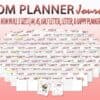 Mom Planner Journal Printable Mother Mother's Day Home Management Digital Download Baby Planner Household Mommy Classic Happy PDF