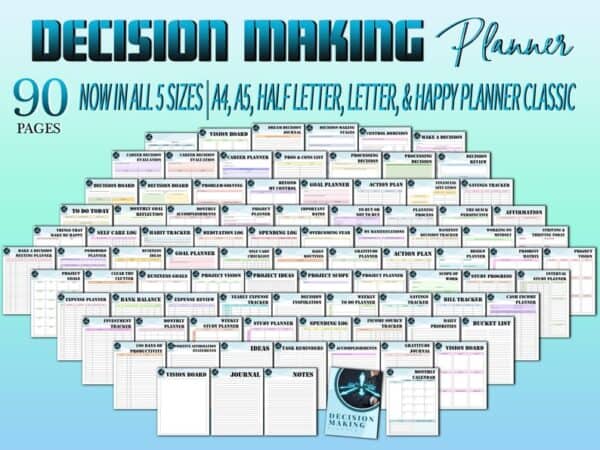 Decision Making Worksheet Decision Problem Solving Thought Processing Self Care Self Confidence Journal Printable Self Esteem Mental Health