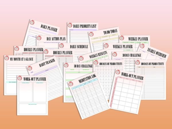 Pomodoro Planner Productivity Printable Study Session Time Tracker Task Planner TimeBoxing Digital Download Project Planner To Do List - Image 5