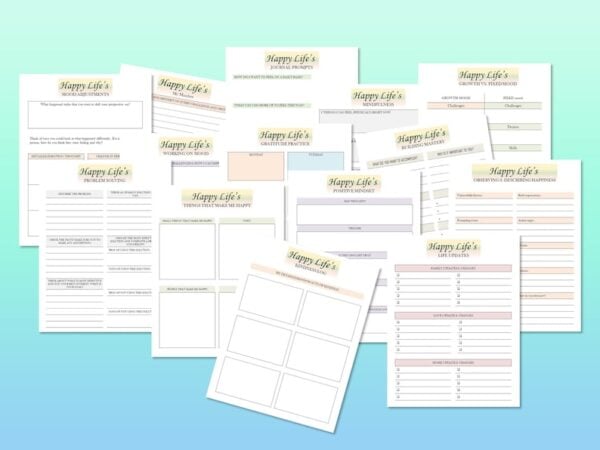 Happy Life Planner Self Care Journal Happiness Changer Printable Versatile Digital Download Life Binder Classic Happy PDF Inserts A4 Letter - Image 2