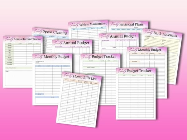 Ultimate Family Life Planner Printable Home Management Digital Download Newlywed Gift Household Chores Schedule Maintenance Mommy Classic - Image 6