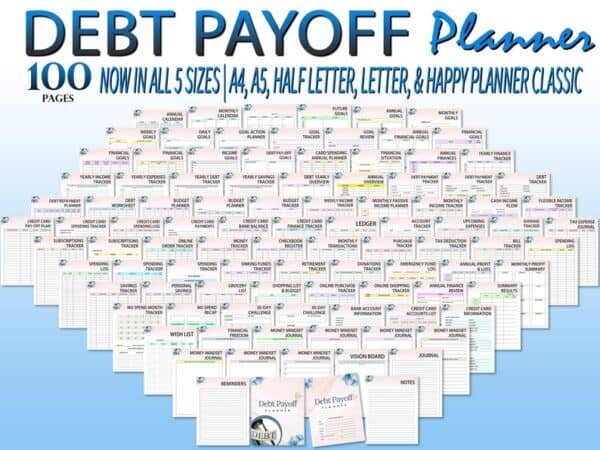 Debt Payoff Tracker Debt Free Planner Debt Snowball Credit Card Debt Student Printable Finance Digital Download Bill Save Money Dave Ramsey